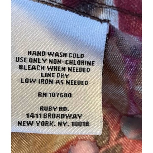 Ruby Rd Size 6‎ Women's Jacket Red Print Button Front - Picture 5 of 5